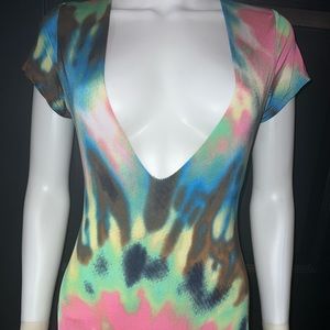 Tie dye colored romper